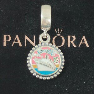 Pandora Florida Cruises Exclusive Dangle Charm S925 Silver Bracelet Pendant